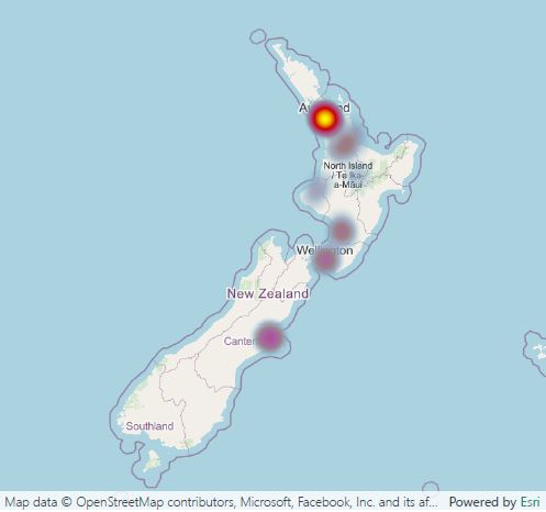 [image] Road cone reports map - 1 to 7 September 2025