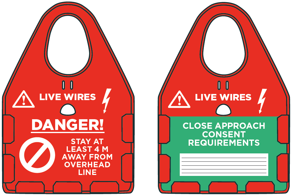 [image] Electrical safety tag: example of Side One
