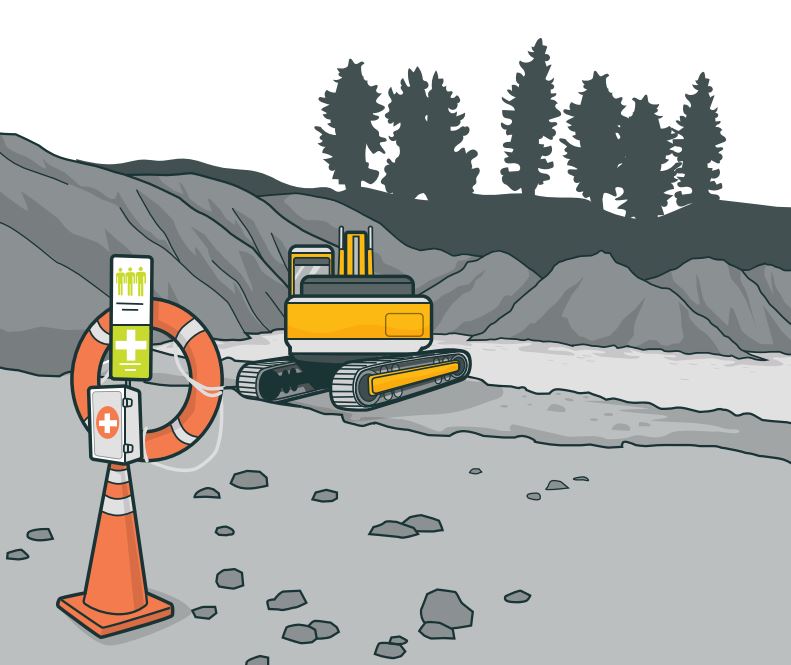 [image] 3.3 - Emergency station - operation with a lone worker