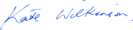 Kate Wilkinson signature