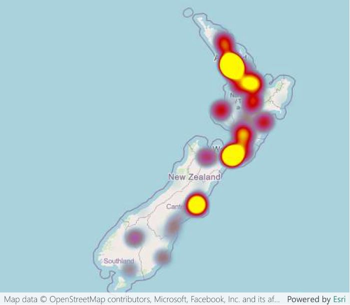 [image] Road cone reports - map June 2025