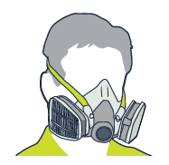 [image] Re-usable half-face respirator (cartridge)