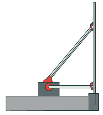 [image] On-ground concrete mass block with horizontal brace