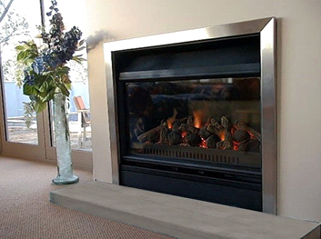[image] Gas fireplace inside home